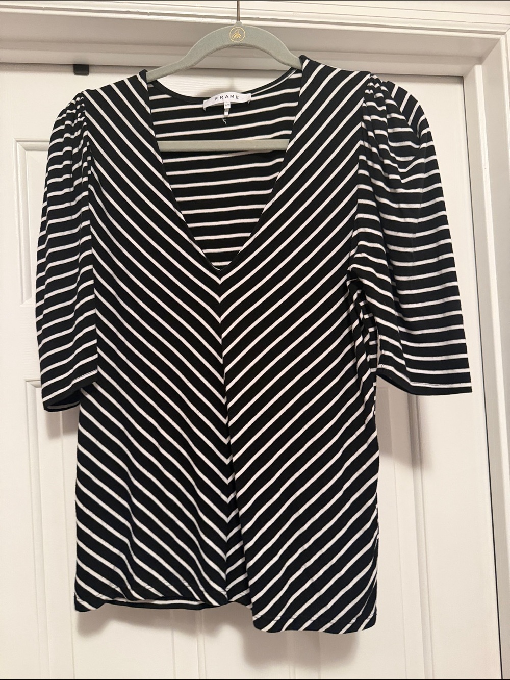 Frame Striped Short Sleeve Shirt